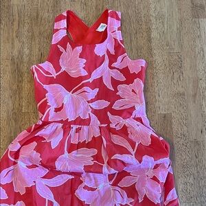 Gap kids Red and Pink Floral Kids Dress